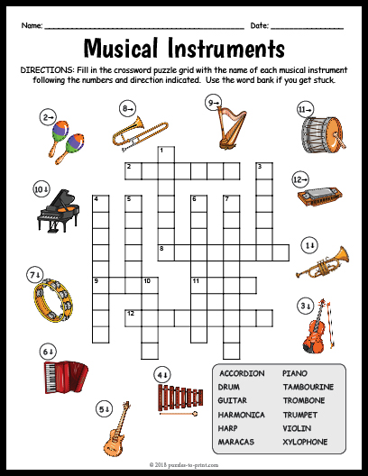 printable crossword puzzles may 2018