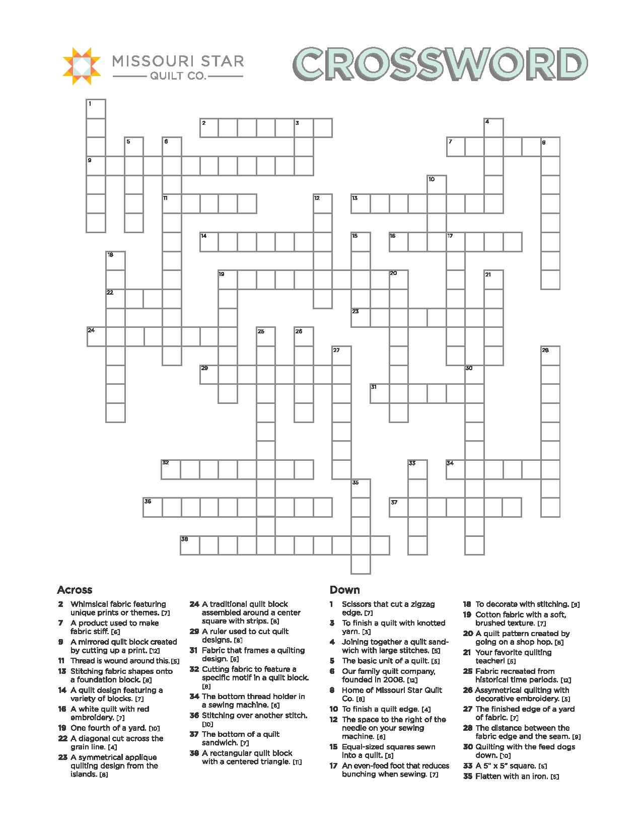 printable crossword puzzles may 2018