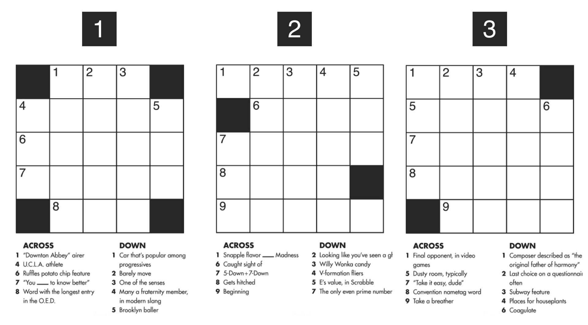 printable crossword puzzles new york times
