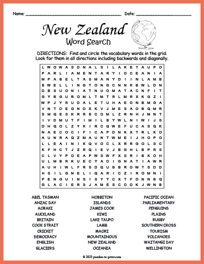 printable crossword puzzles nz