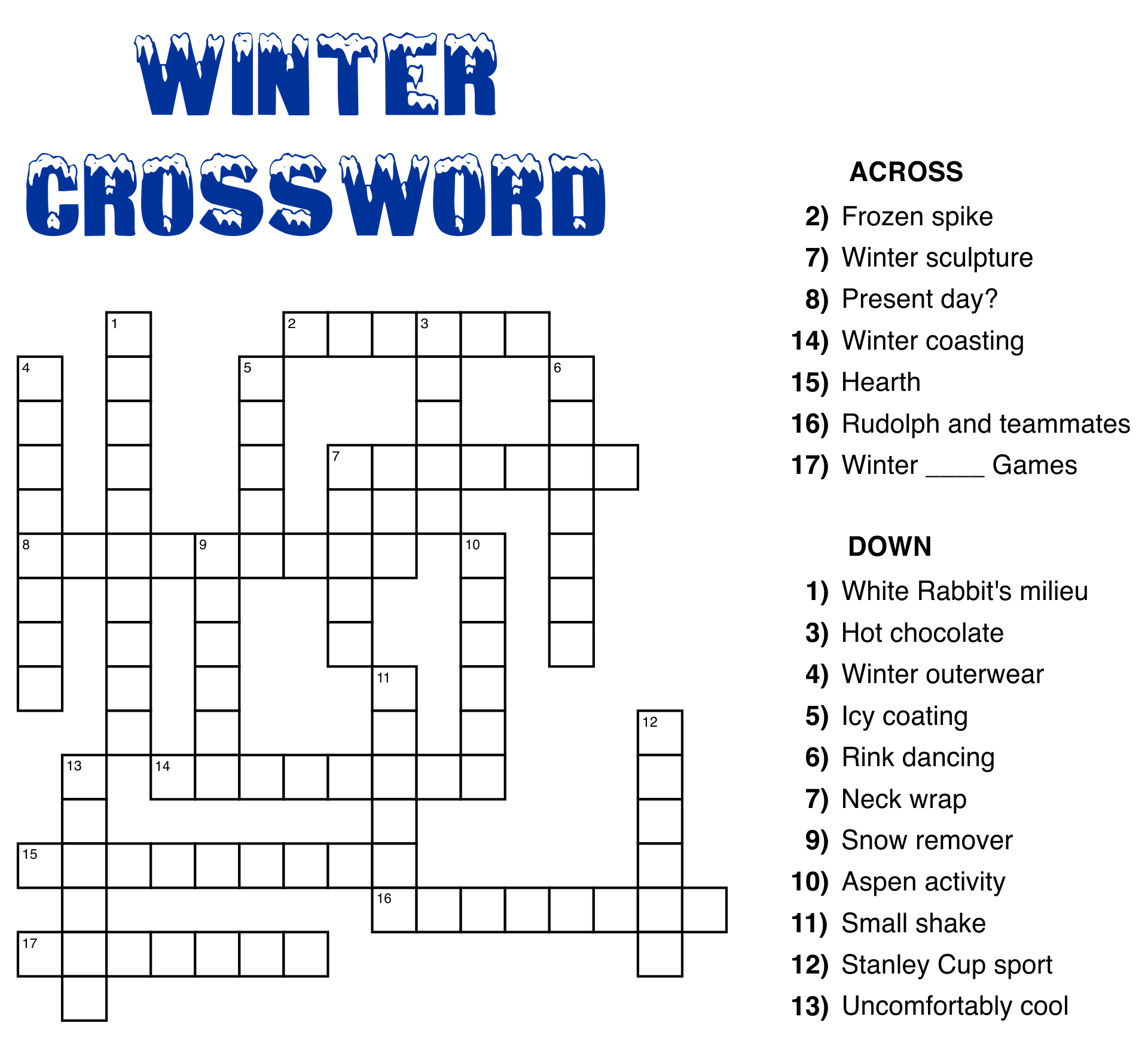 printable crossword puzzles pdf
