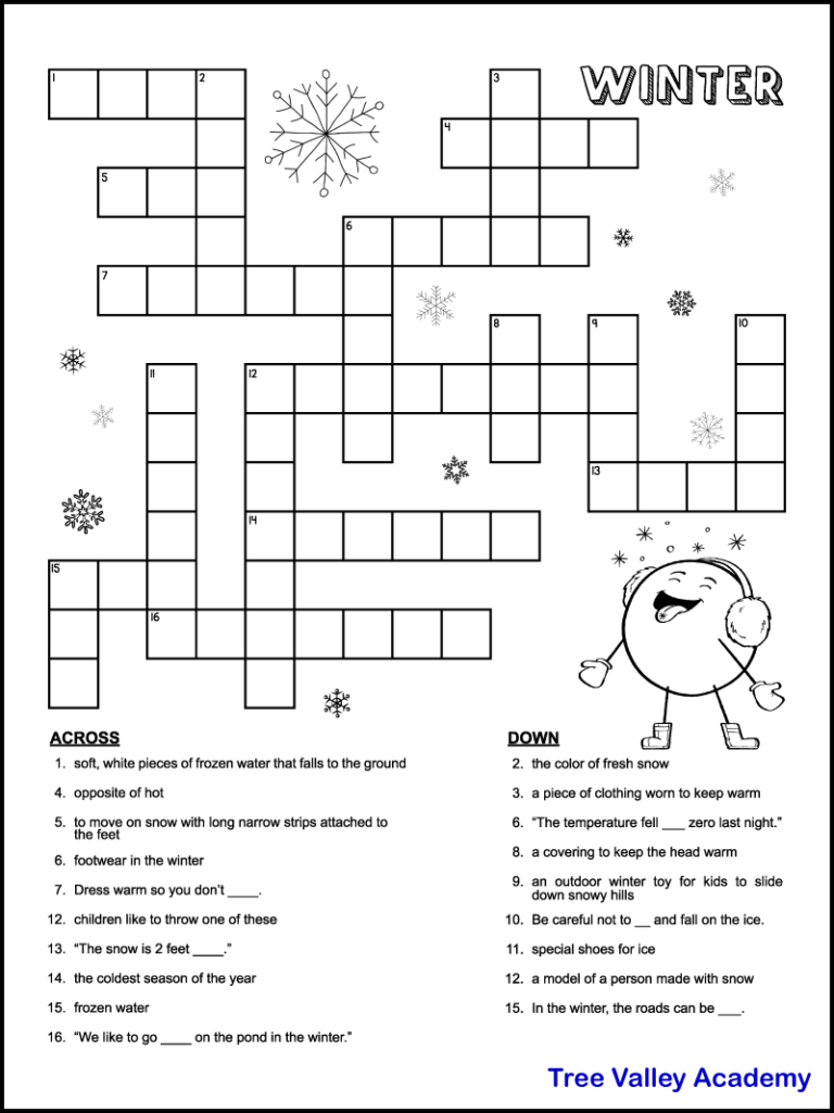 printable crossword puzzles pdf