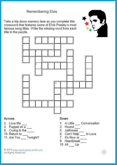 Easy Crosswords Printable for Your Convenience!