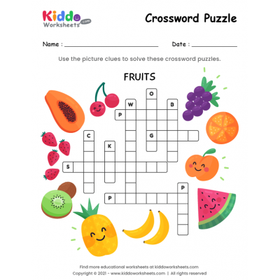 Free Printable Crossword Puzzle Worksheets - kiddoworksheets