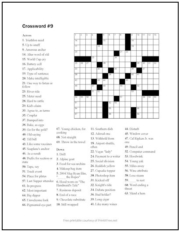 printable crossword puzzles with answers