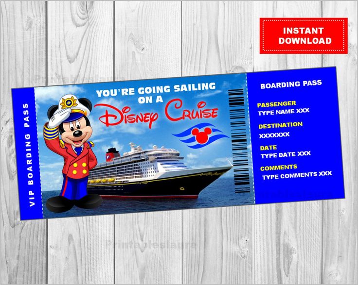 Cruise Ticket Printable Boarding Pass Editable File, Surprise Trip ...