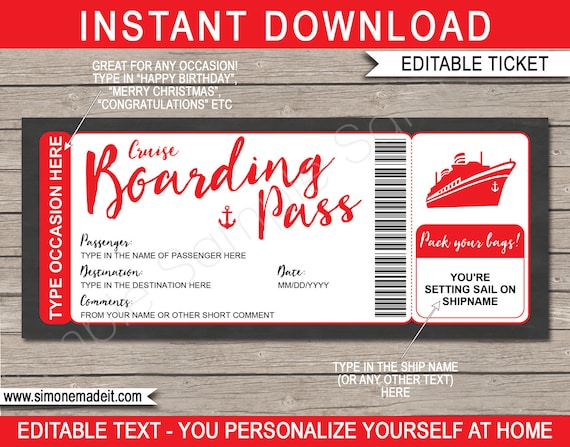 printable cruise tickets