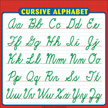 Cursive Alphabet Sheet: Reference Page for Students | Printable ...