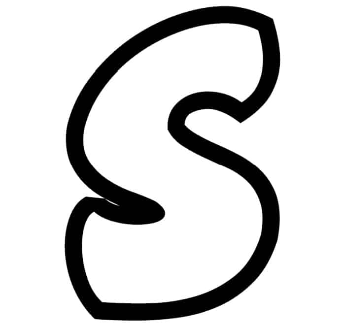 Free Printable Bubble Letter Stencils: Bubble Letter S Stencil ...
