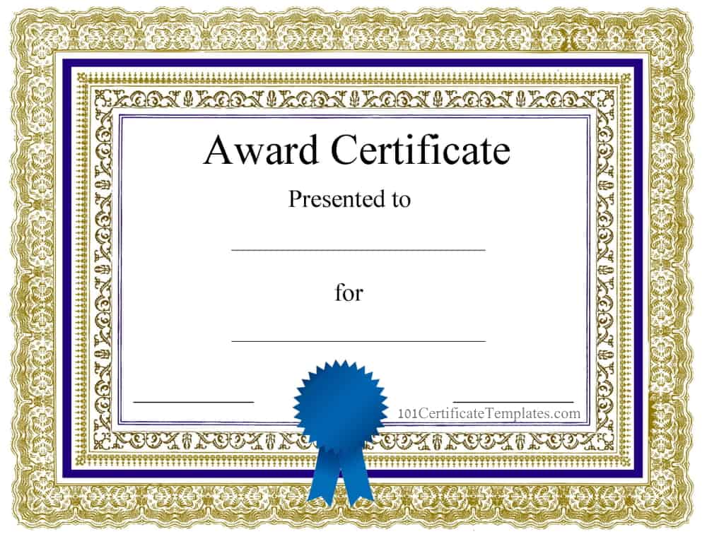 Printable Blank Certificate Template Free Printable Blank Certificate Template Free