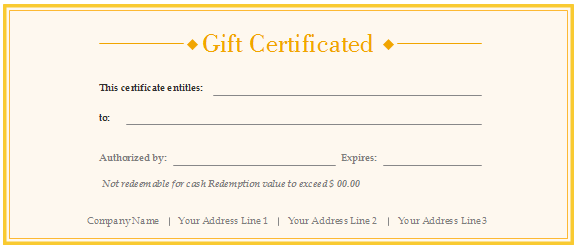 Free Gift Certificate Templates - Customizable and Printable - Edraw
