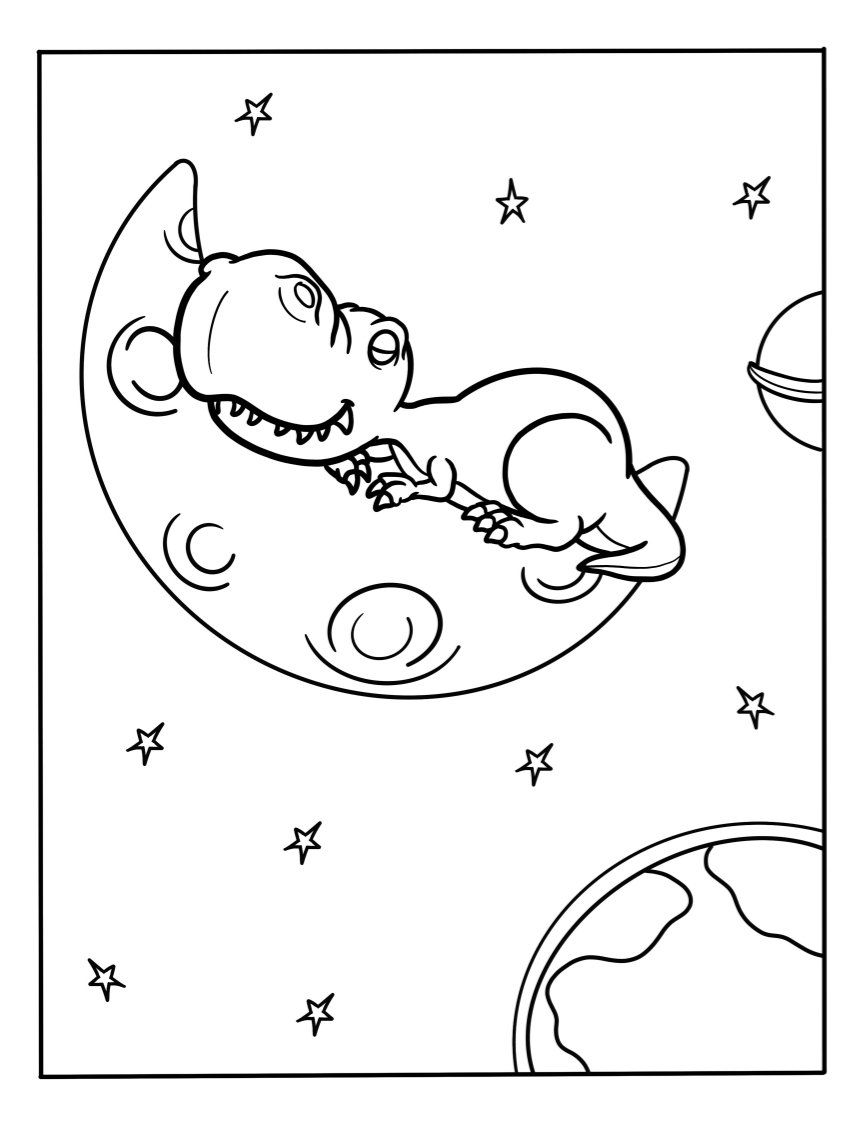 printable cute dinosaur coloring pages
