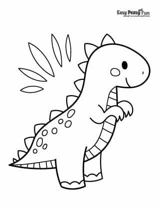 printable cute dinosaur coloring pages