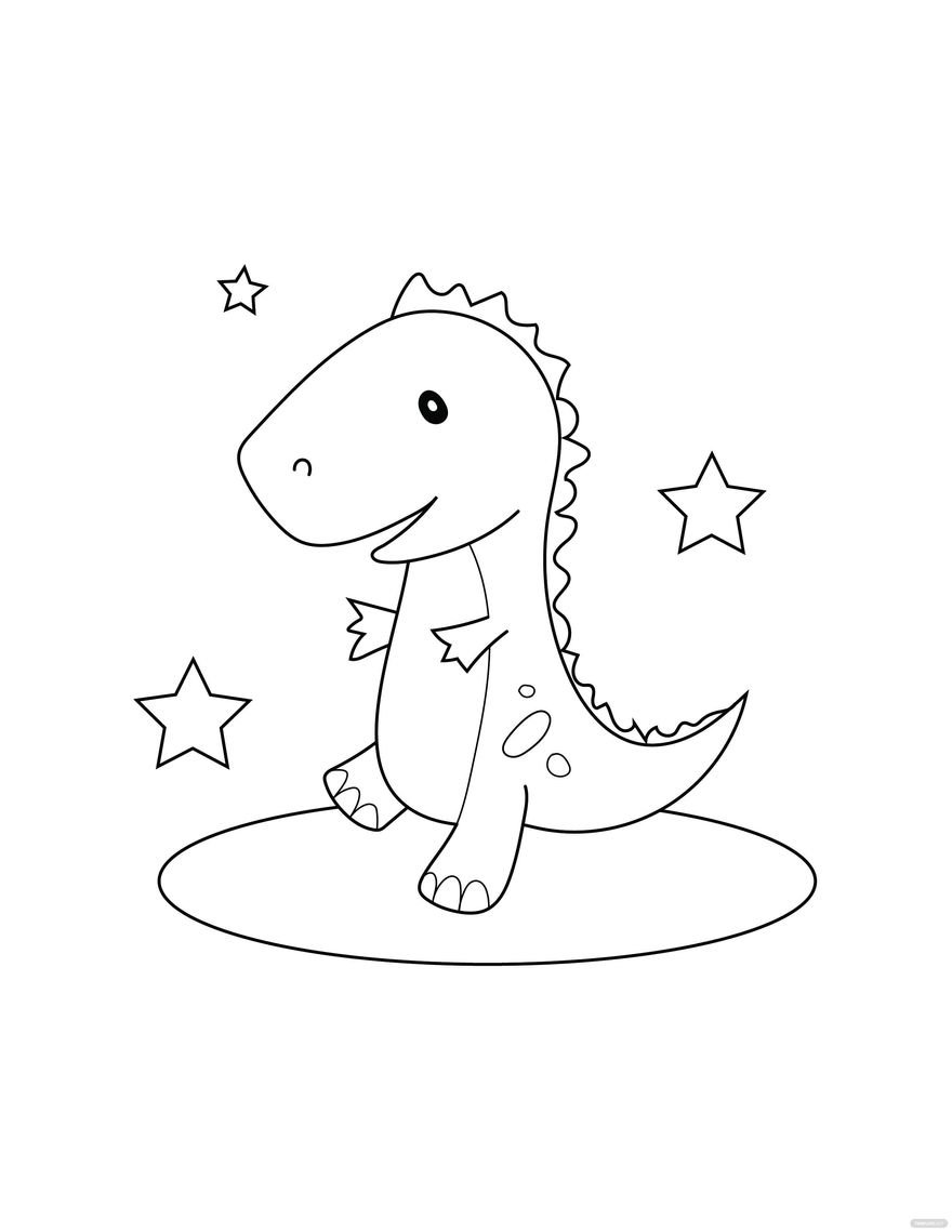Free printable cute dinosaur coloring pages, Download Free printable cute dinosaur coloring