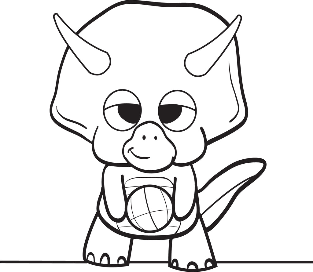 printable cute dinosaur coloring pages