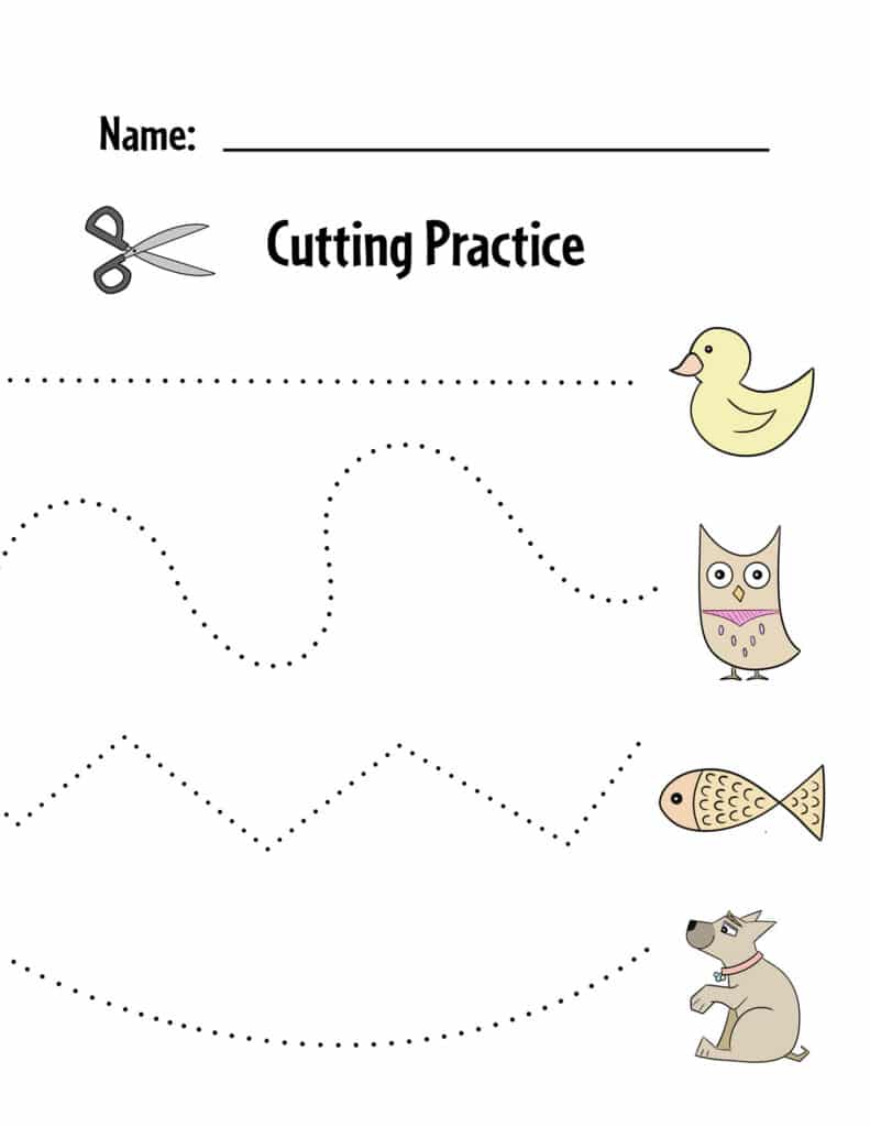 Free Printable Cutting Worksheets for Preschoolers ⋆ The Hollydog ...