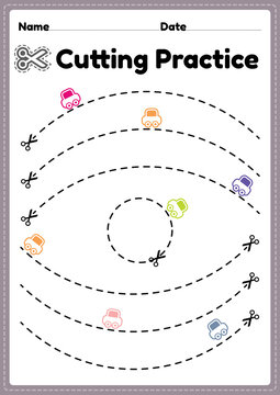 Free Printable Back to School Cutting Worksheets - The Keeper of ...