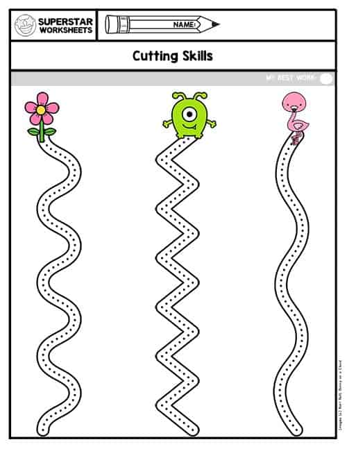 Cutting Practice Worksheets -Worksheets Library