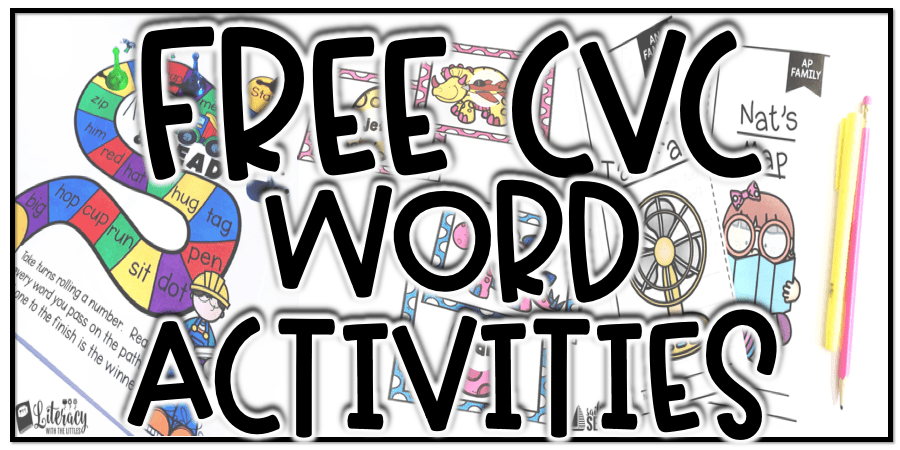 7 FREE CVC Word Activities &  Resources - Mrs Vs Chickadees