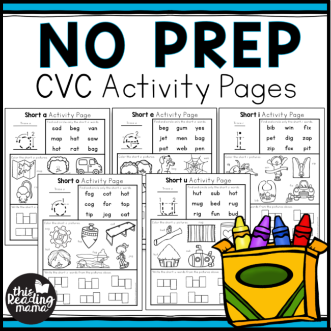CVC Words Activity Pages