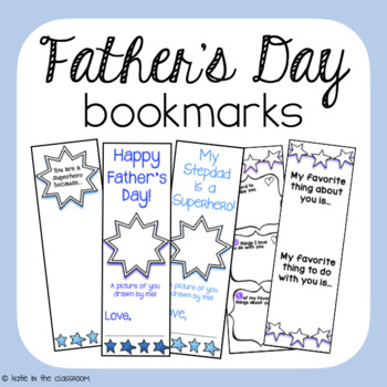 Fathers Day Bookmarks | A Gift for Dads, Stepdads, Grandpas, &  More!