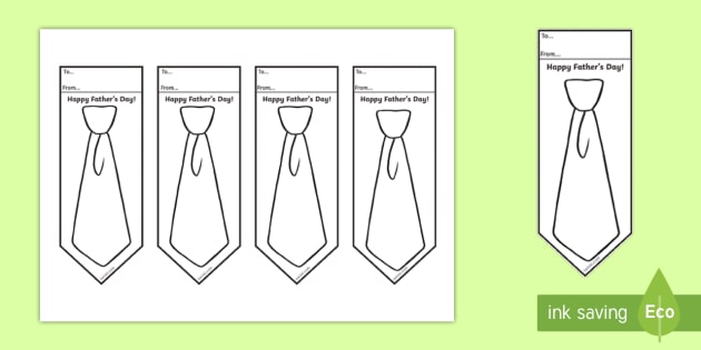 Fathers Day Tie Bookmarks (teacher made) - Twinkl