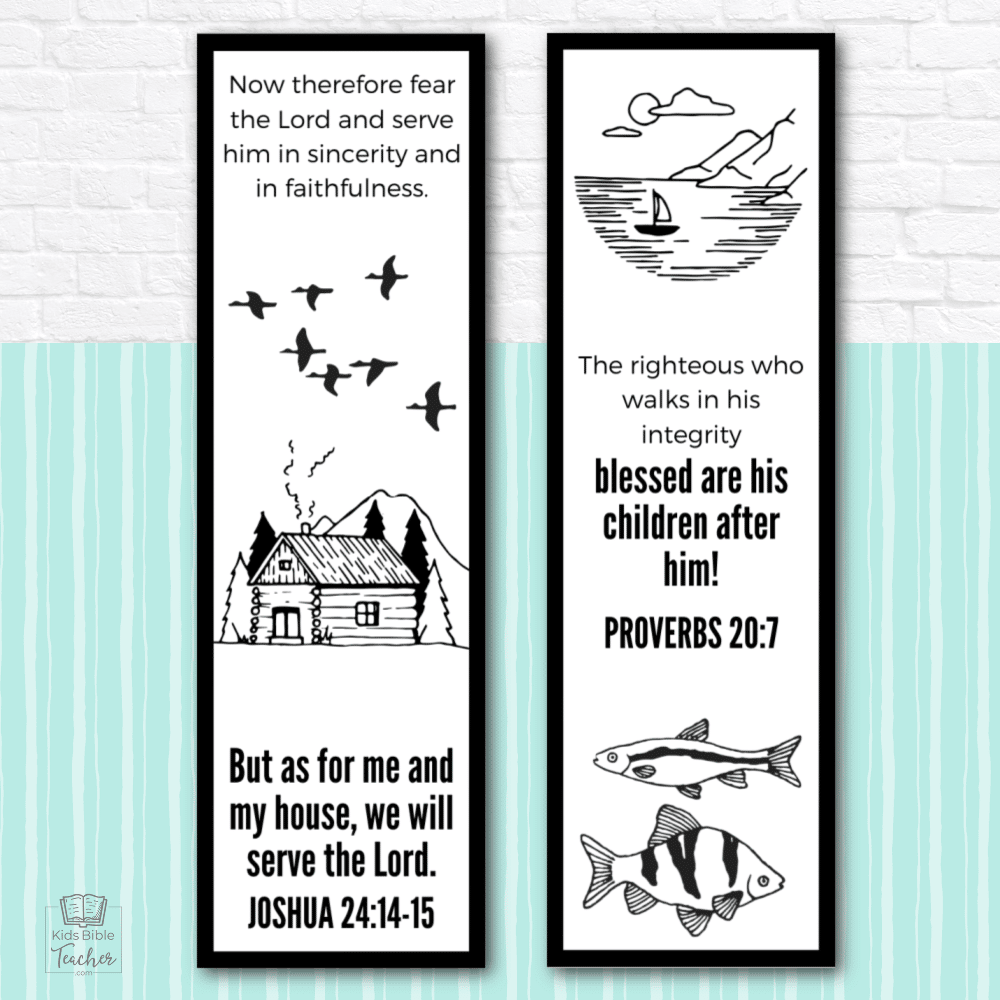 Fathers Day Bookmarks with Bible Verses - Kids Bible Teacher