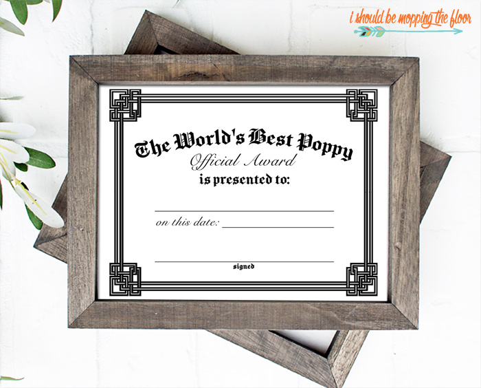 31 Free Printable Fathers Day Certificates | i should be mopping ...