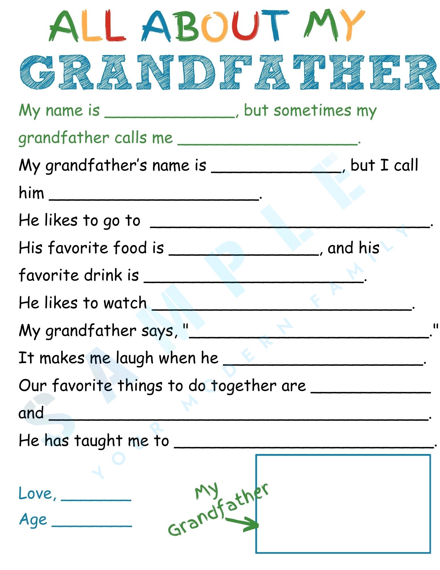 Fathers Day Survey Printable | All About Dad Questionnaire | Kids  Fathers Day Gift | Fun &  Heartfelt Activity for Dad &  Grandpa