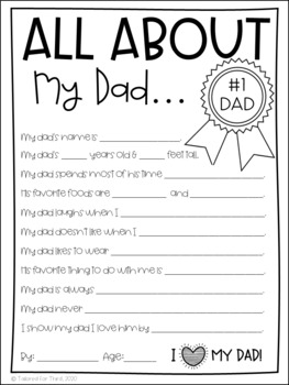 printable dad survey
