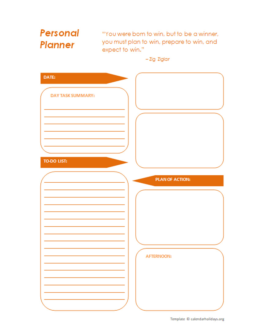 2023 Daily Planner Template - CalendarHolidays.org