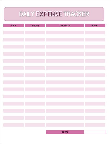 printable daily budget planner