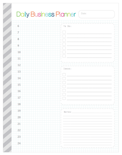 Clean Life and Home: Free Printable: Daily Business Planner Page ...