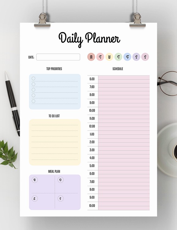 printable daily family planner