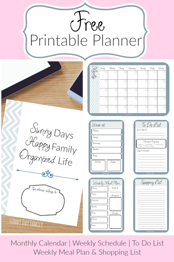 printable daily family planner