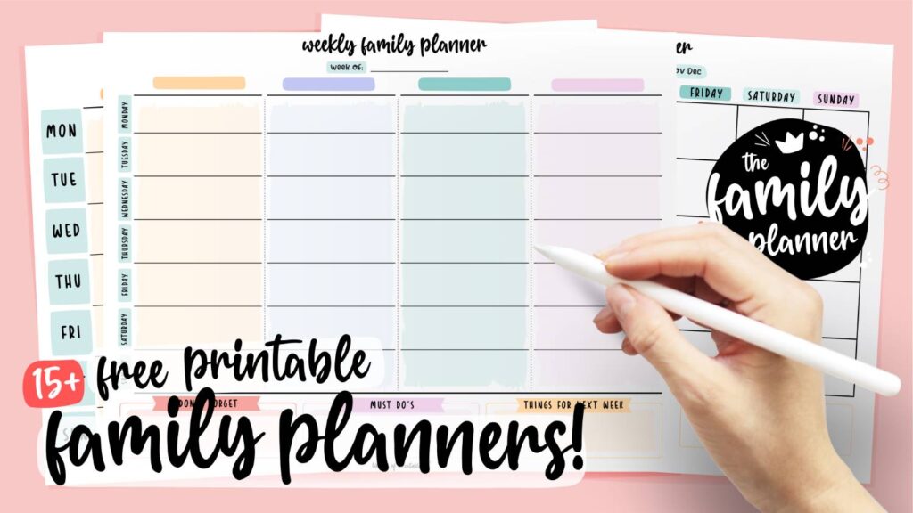 printable daily family planner