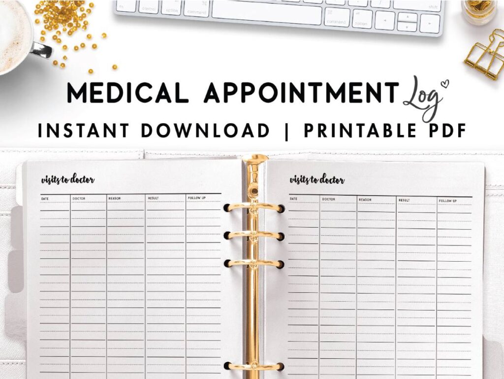 printable daily health journal