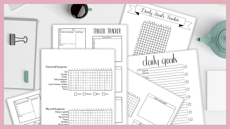 Free Printable Mental Health Bullet Journal Spreads ⋆ The Petite ...
