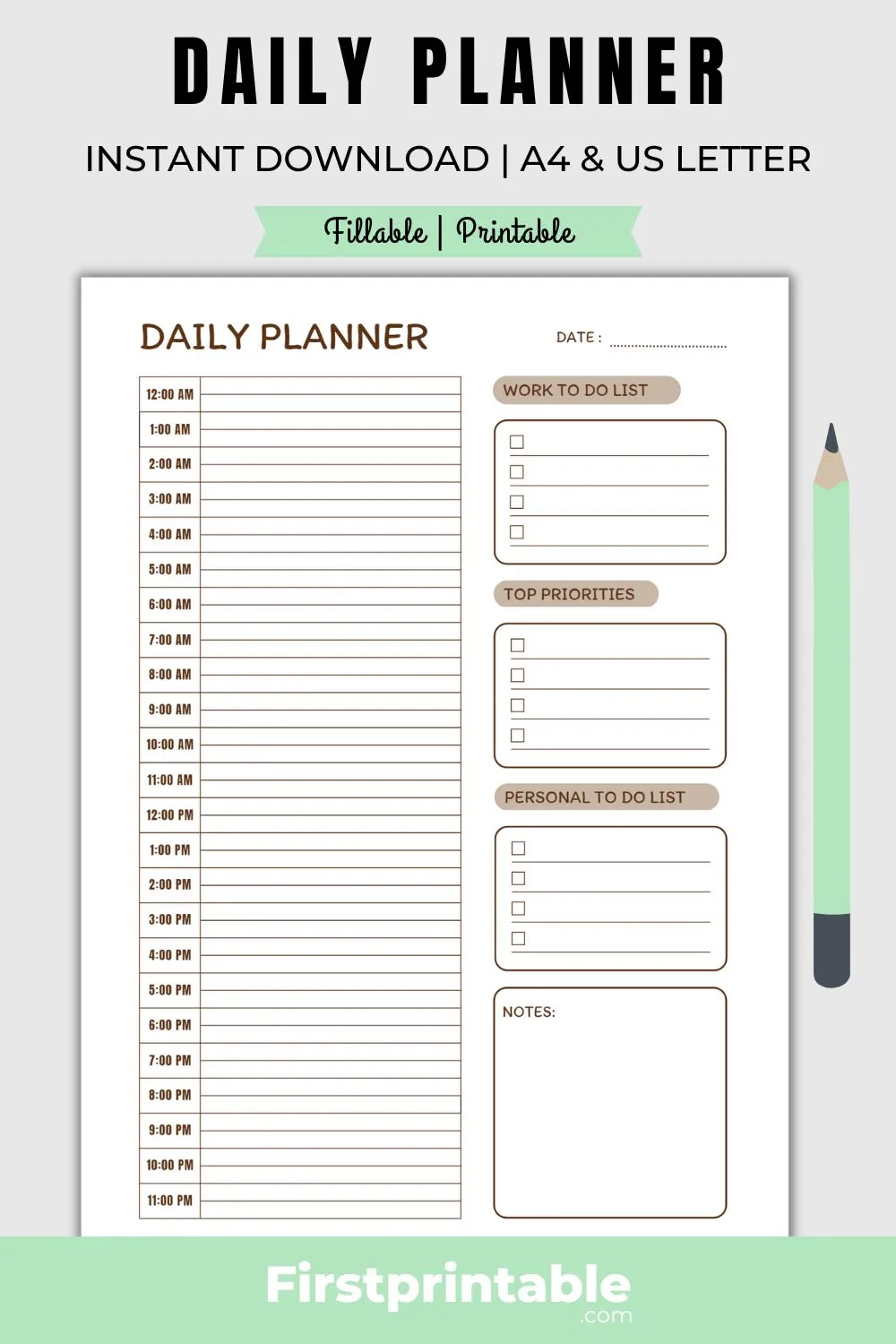 printable daily organizer