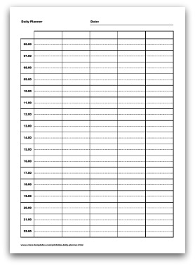 Selection of Printable Daily Planner formats