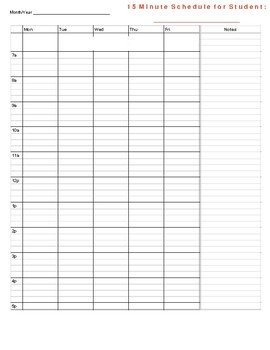 15 minute schedule | TPT
