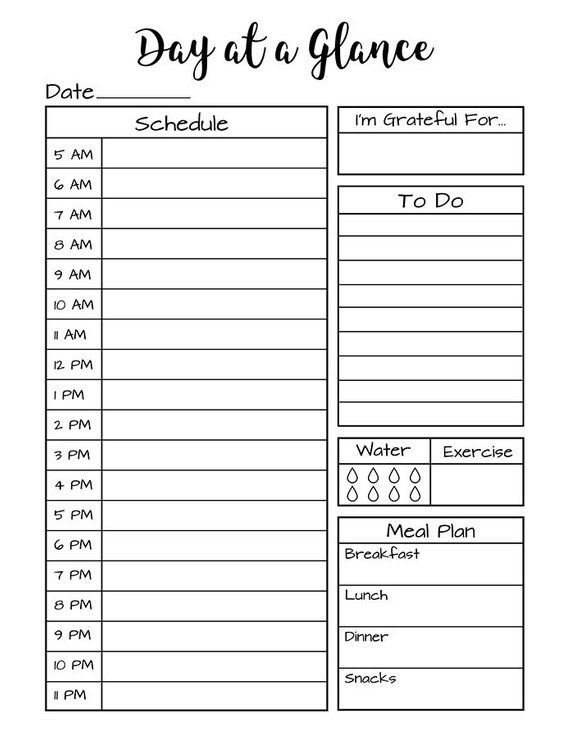 printable daily planner bullet journal