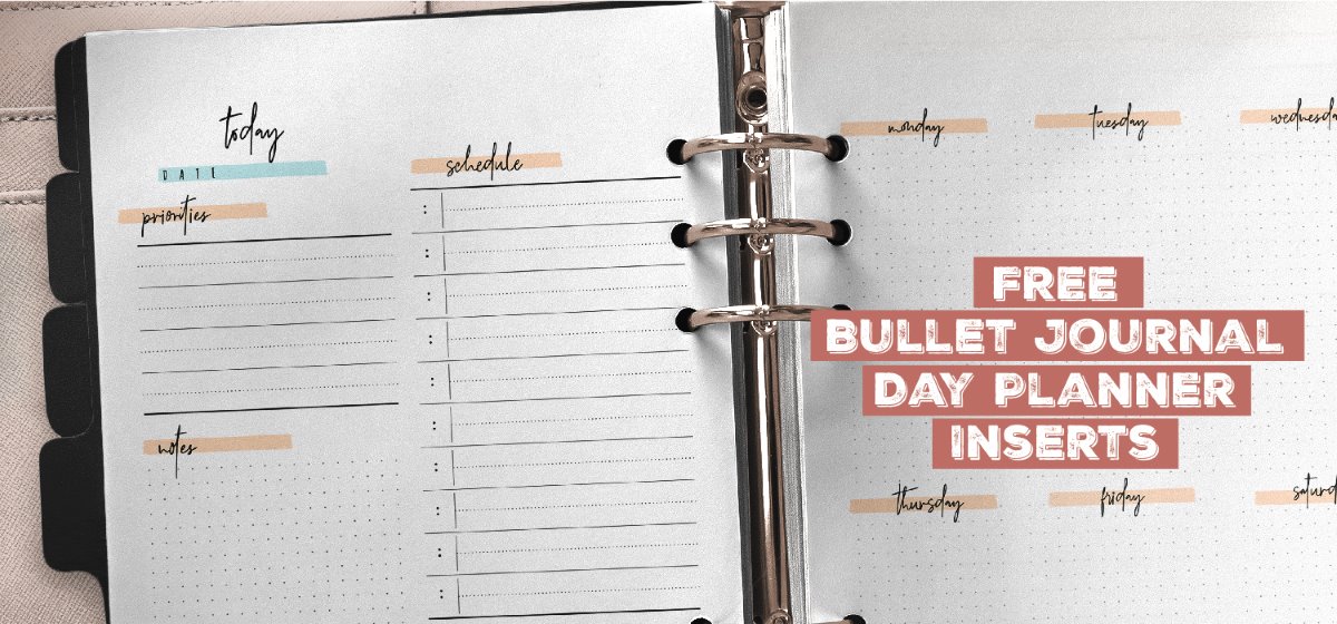 printable daily planner bullet journal
