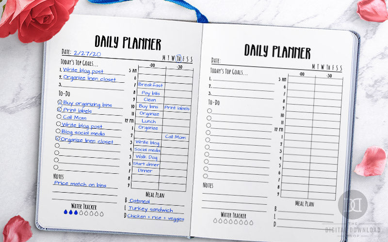 printable daily planner by hour