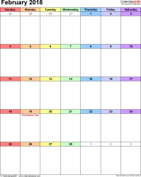 printable daily planner february 2018