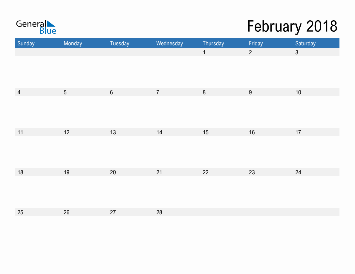 printable daily planner february 2018