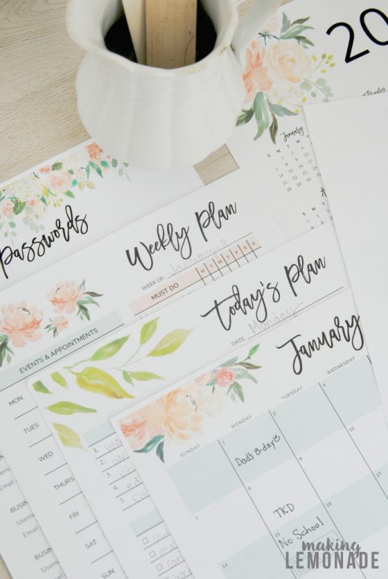 printable daily planner february 2018