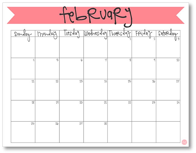 printable daily planner february 2018