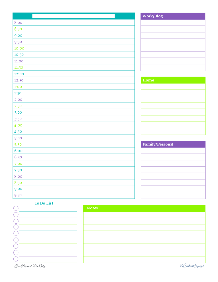 Day 4} Early Bird/Free Spirit Daily Planners-Scattered Squirrel