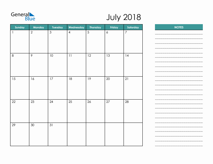 printable daily planner july 2018